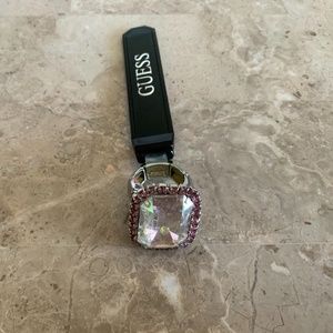 New GUESS Faceted Acrylic Adjustable Ring
